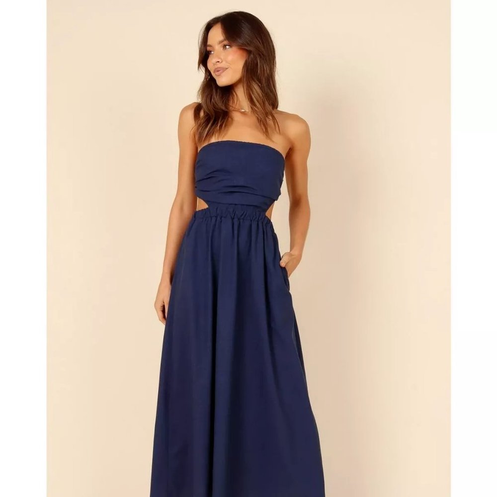 PETAL AND PUP Womens Pamela Dress In Navy SIZE X-LARGE